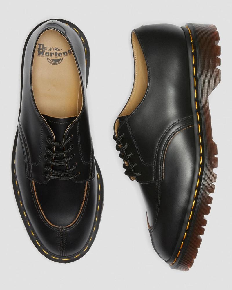 Dr Martens 2046 Vintage Smooth Læder Oxford Sko Herre Sort | DK 611MQZ